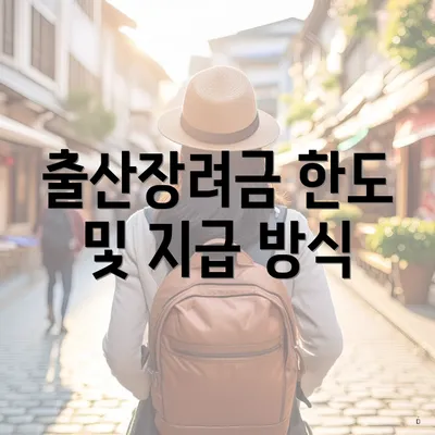 출산장려금 한도 및 지급 방식