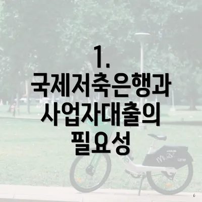 1. 국제저축은행과 사업자대출의 필요성