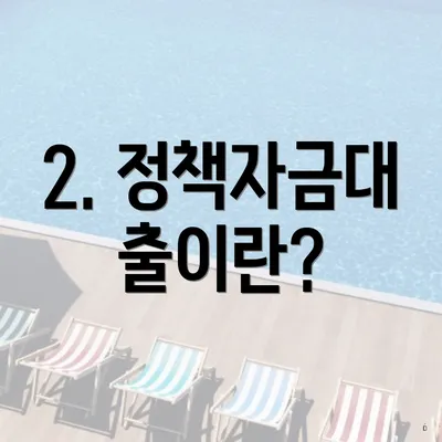 2. 정책자금대출이란?