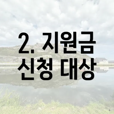 2. 지원금 신청 대상