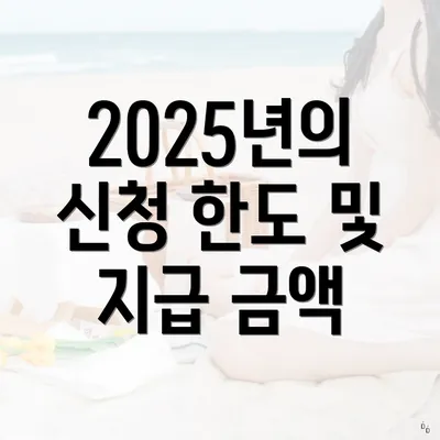 2025년의 신청 한도 및 지급 금액