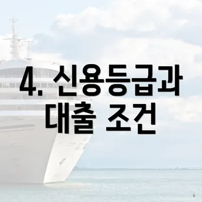 4. 신용등급과 대출 조건