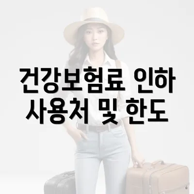 건강보험료 인하 사용처 및 한도