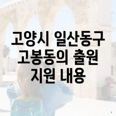 고양시 일산동구 고봉동의 출원 지원 내용