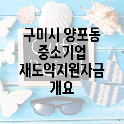 구미시 양포동 중소기업 재도약지원자금 개요