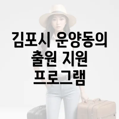 김포시 운양동의 출원 지원 프로그램