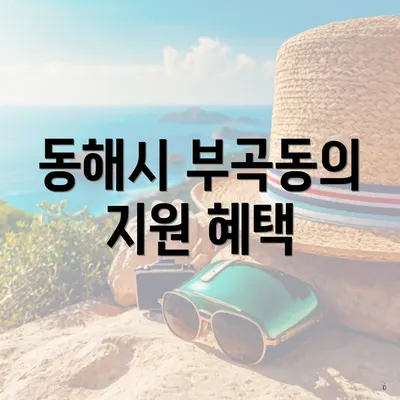 동해시 부곡동의 지원 혜택
