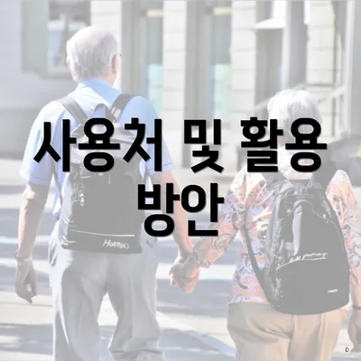 사용처 및 활용 방안