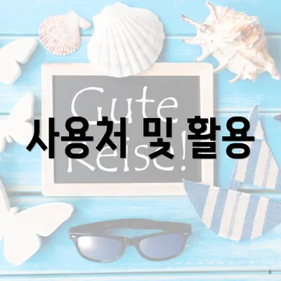 사용처 및 활용
