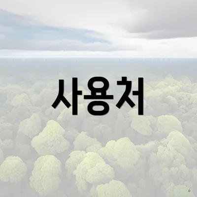사용처