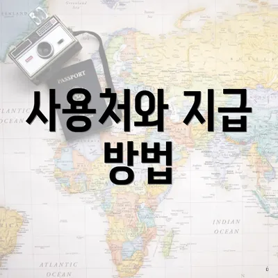 사용처와 지급 방법