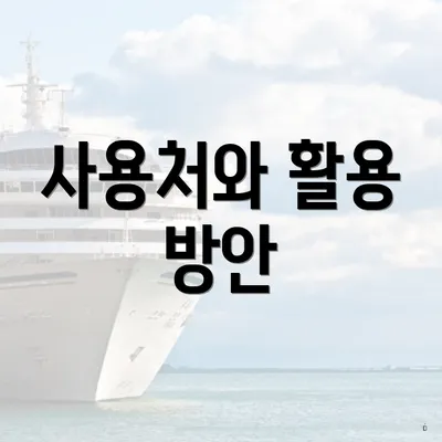사용처와 활용 방안
