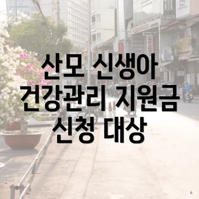 산모 신생아 건강관리 지원금 신청 대상