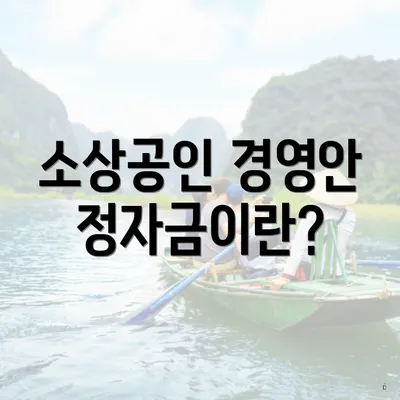 소상공인 경영안정자금이란?