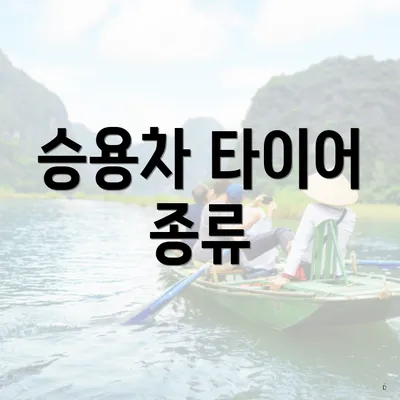승용차 타이어 종류