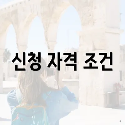 신청 자격 조건