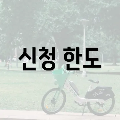신청 한도