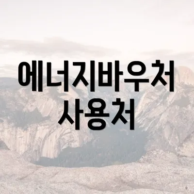 에너지바우처 사용처