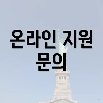 온라인 지원 문의