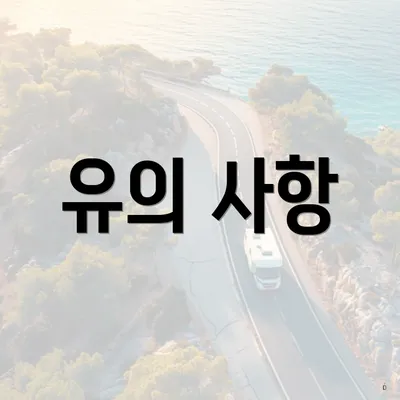 유의 사항