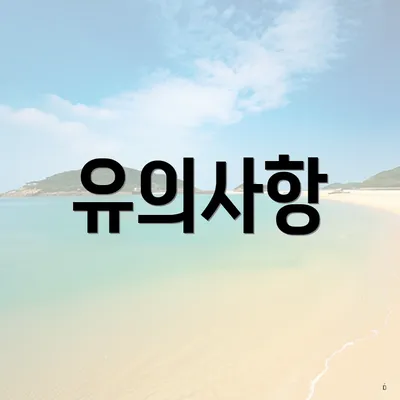 유의사항
