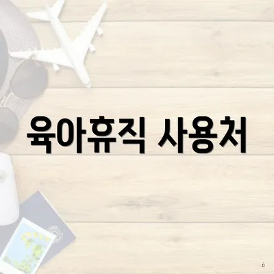 육아휴직 사용처