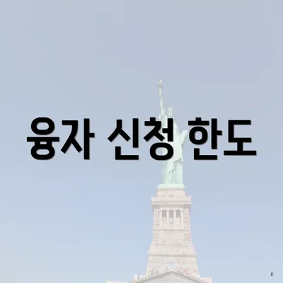 융자 신청 한도