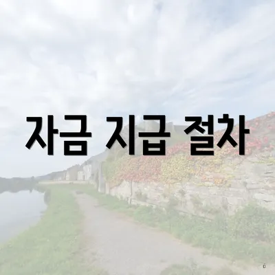 자금 지급 절차