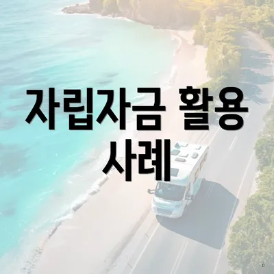자립자금 활용 사례
