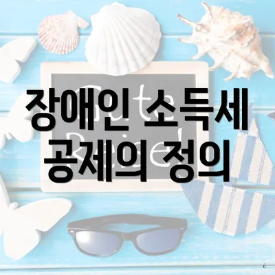 장애인 소득세 공제의 정의
