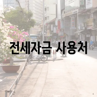 전세자금 사용처