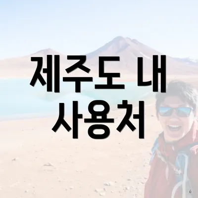 제주도 내 사용처