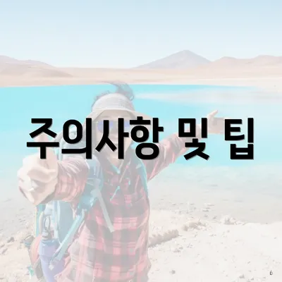 주의사항 및 팁