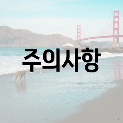 주의사항
