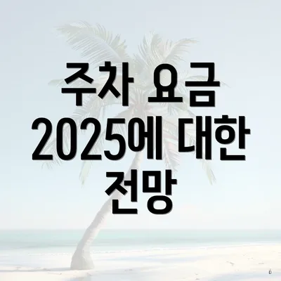 주차 요금 2025에 대한 전망