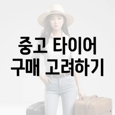 중고 타이어 구매 고려하기
