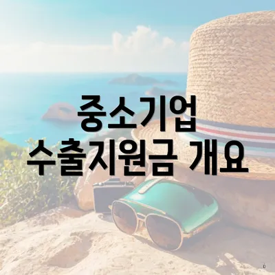 중소기업 수출지원금 개요