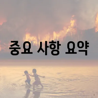 중요 사항 요약