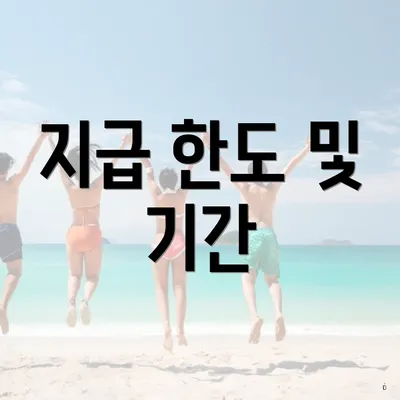지급 한도 및 기간