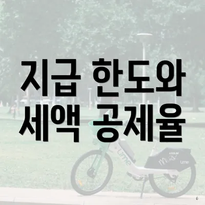 지급 한도와 세액 공제율