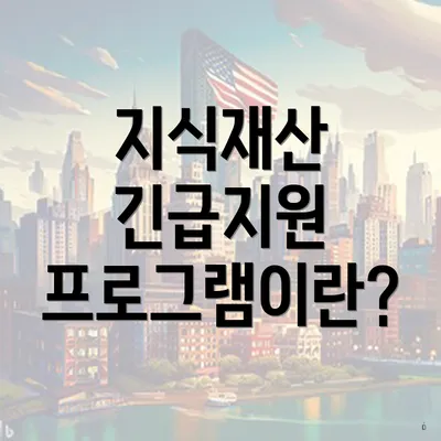 지식재산 긴급지원 프로그램이란?