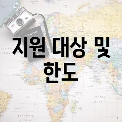 지원 대상 및 한도