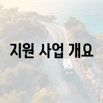 지원 사업 개요