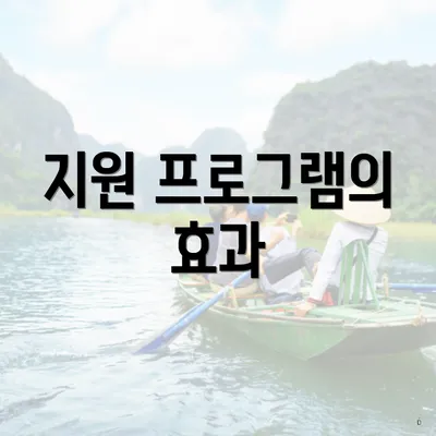 지원 프로그램의 효과