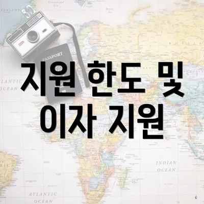 지원 한도 및 이자 지원