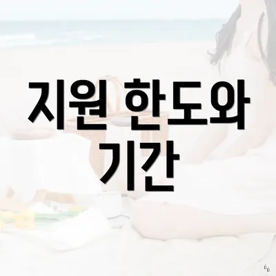 지원 한도와 기간