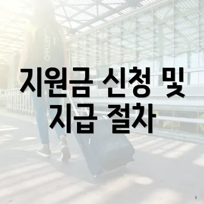 지원금 신청 및 지급 절차