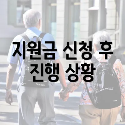 지원금 신청 후 진행 상황