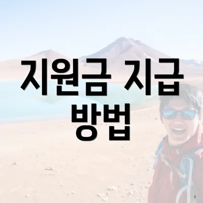 지원금 지급 방법