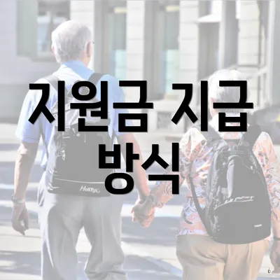 지원금 지급 방식